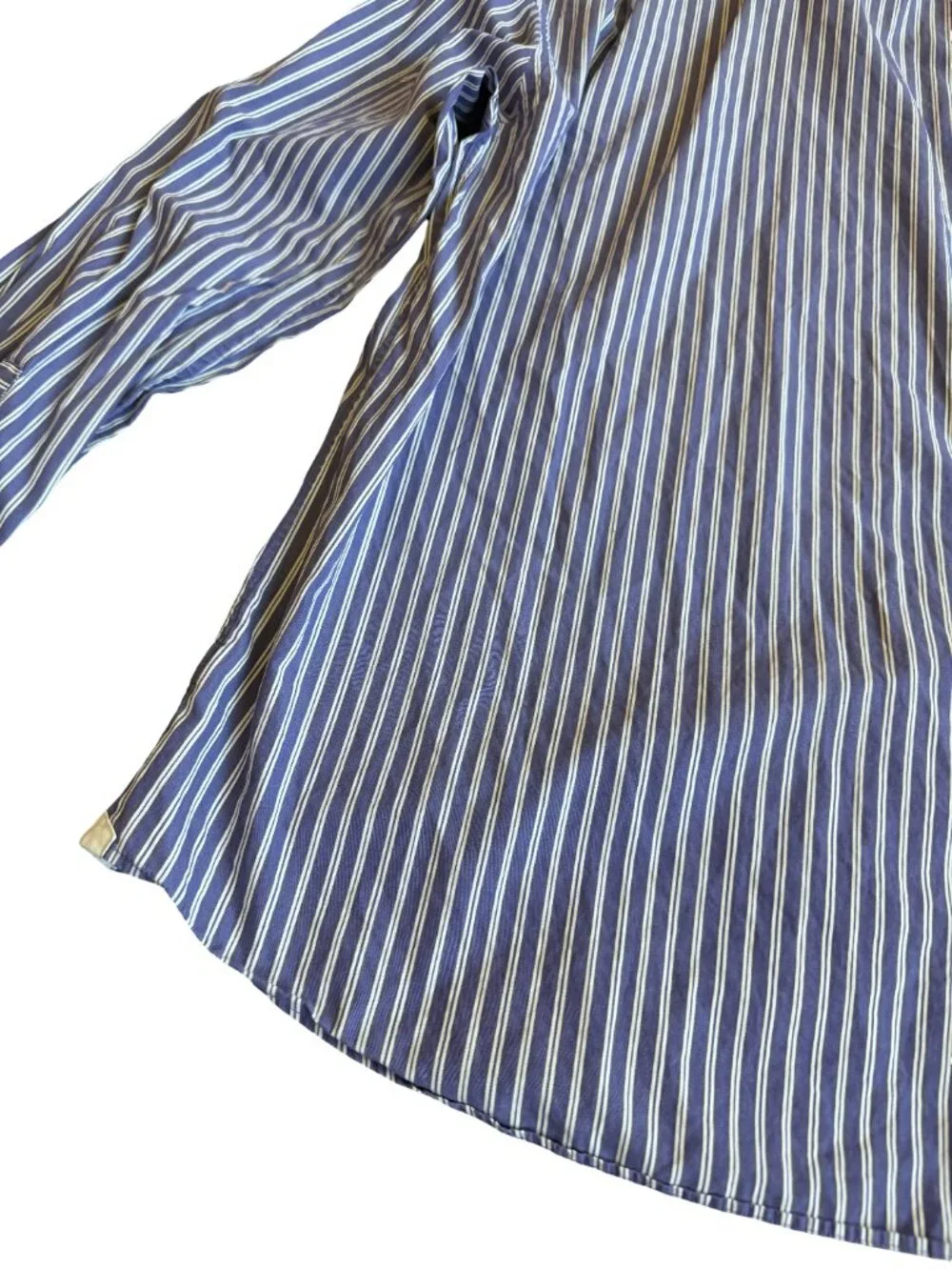 Pink Thomas Pink Purple White Stripe Dress Shirt Long Sleeve Casual Work Large
